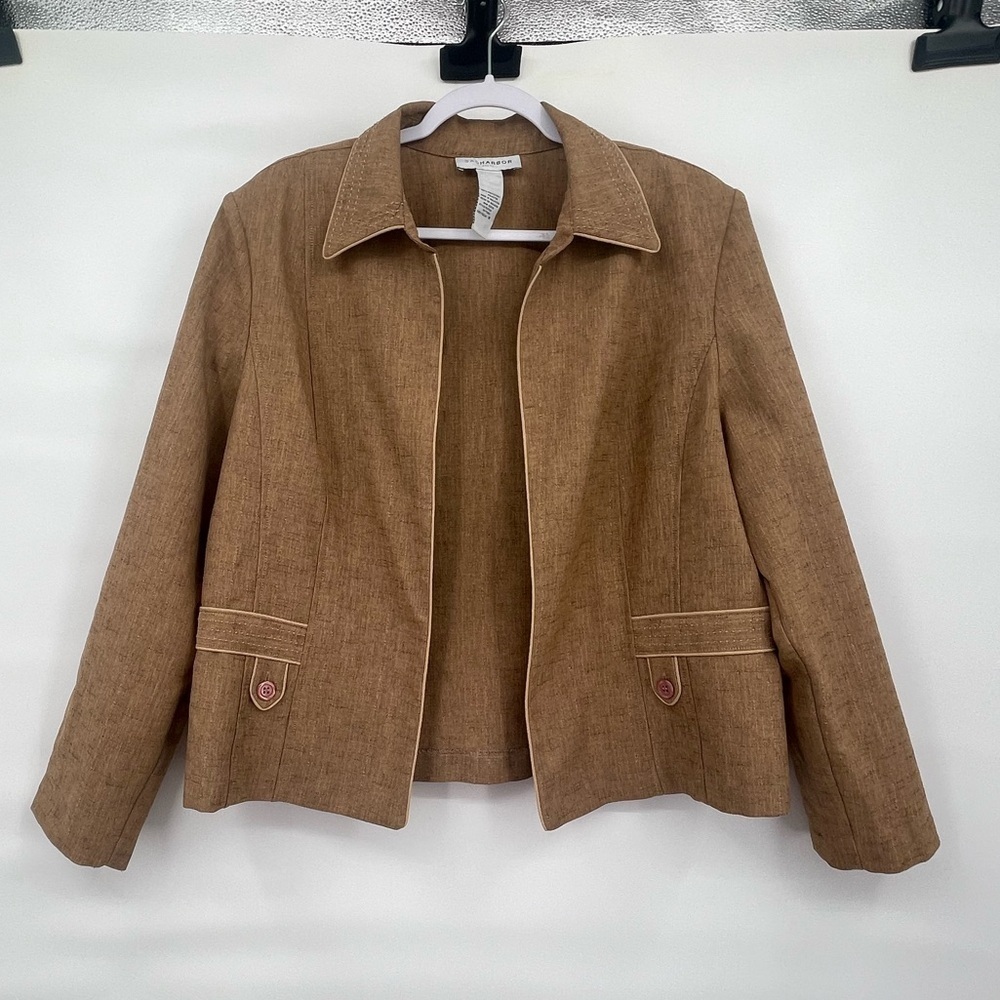 vintage sag harbor tan blazer jacket